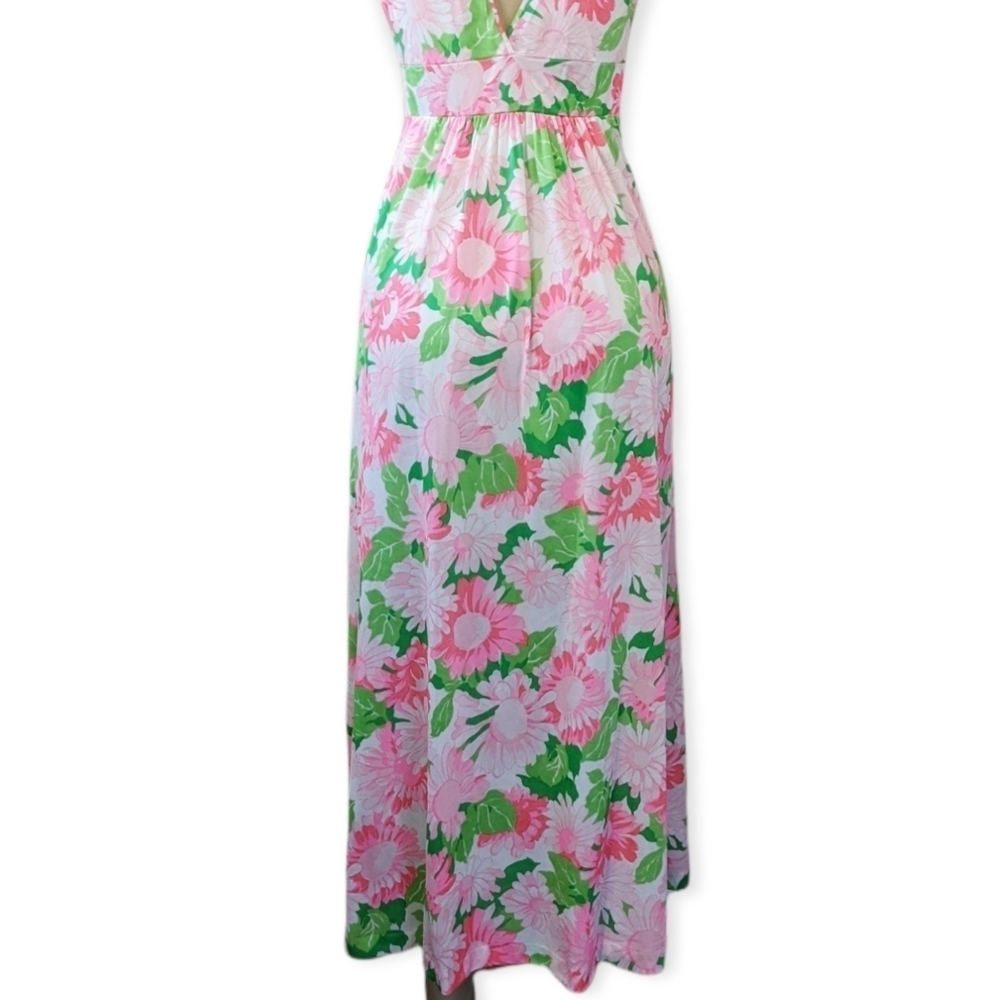 Vintage 70s Daisy Empire Waist Long Nightgown - Picture 7 of 15